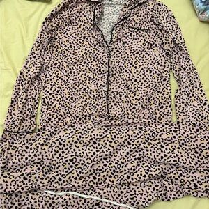 Leopard Print Women's Pajama Set